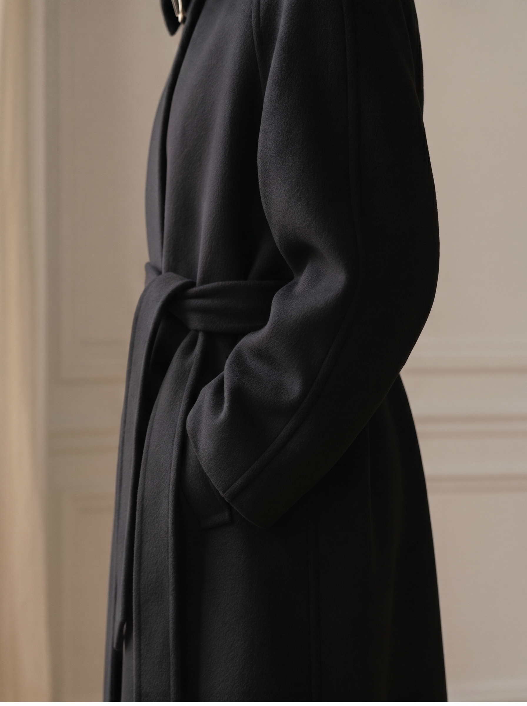 Ceinture drap&eacute; noir