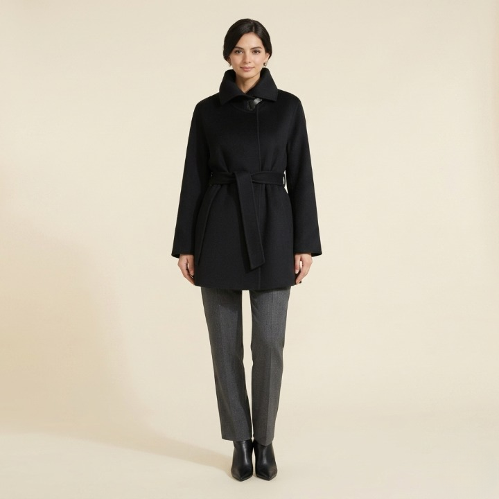 Manteau Yūn Court Ceinturé